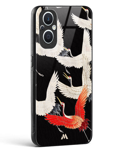 Furisode With A Myriad Of Flying Cranes Glass Case Phone Cover (OnePlus)