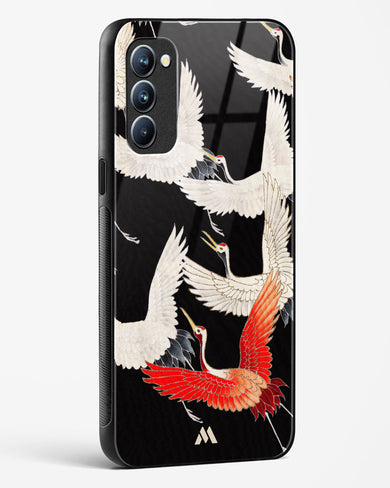 Furisode With A Myriad Of Flying Cranes Glass Case Phone Cover (Oppo)