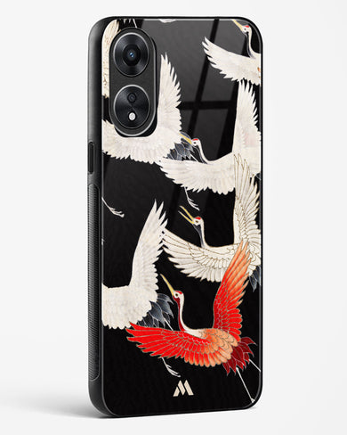 Furisode With A Myriad Of Flying Cranes Glass Case Phone Cover (Oppo)