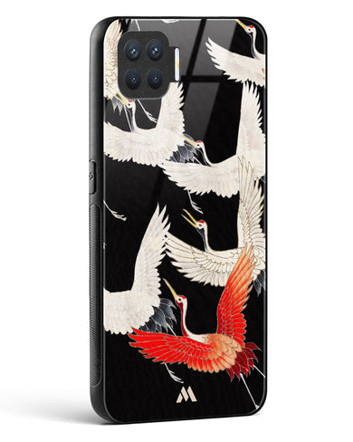 Furisode With A Myriad Of Flying Cranes Glass Case Phone Cover (Oppo)