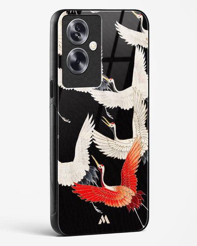 Furisode With A Myriad Of Flying Cranes Glass Case Phone Cover (Oppo)