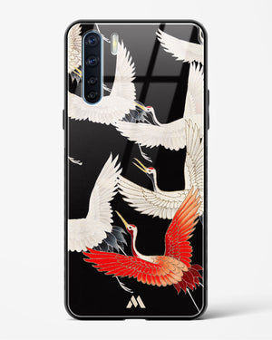 Furisode With A Myriad Of Flying Cranes Glass Case Phone Cover (Oppo)