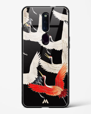 Furisode With A Myriad Of Flying Cranes Glass Case Phone Cover (Oppo)