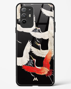 Furisode With A Myriad Of Flying Cranes Glass Case Phone Cover (Oppo)