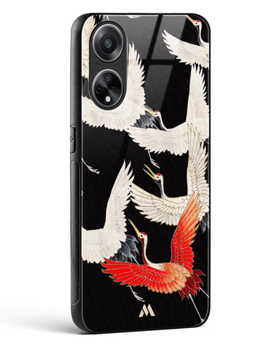 Furisode With A Myriad Of Flying Cranes Glass Case Phone Cover (Oppo)