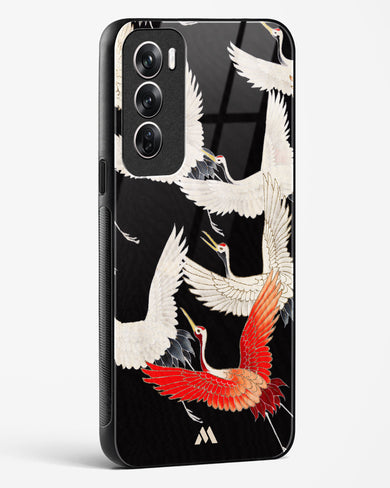 Furisode With A Myriad Of Flying Cranes Glass Case Phone Cover (Oppo)