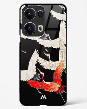 Furisode With A Myriad Of Flying Cranes Glass Case Phone Cover (Oppo)
