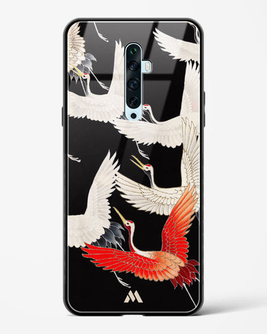 Furisode With A Myriad Of Flying Cranes Glass Case Phone Cover (Oppo)