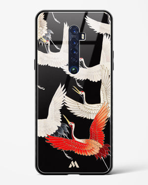 Furisode With A Myriad Of Flying Cranes Glass Case Phone Cover (Oppo)