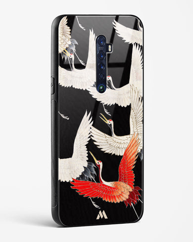 Furisode With A Myriad Of Flying Cranes Glass Case Phone Cover (Oppo)