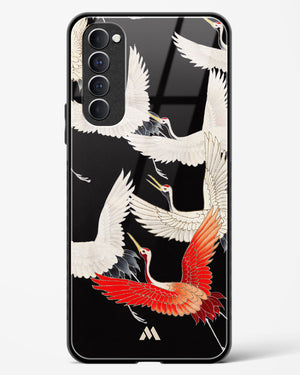 Furisode With A Myriad Of Flying Cranes Glass Case Phone Cover (Oppo)