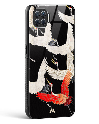 Furisode With A Myriad Of Flying Cranes Glass Case Phone Cover (Oppo)