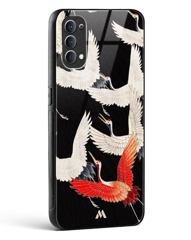 Furisode With A Myriad Of Flying Cranes Glass Case Phone Cover (Oppo)