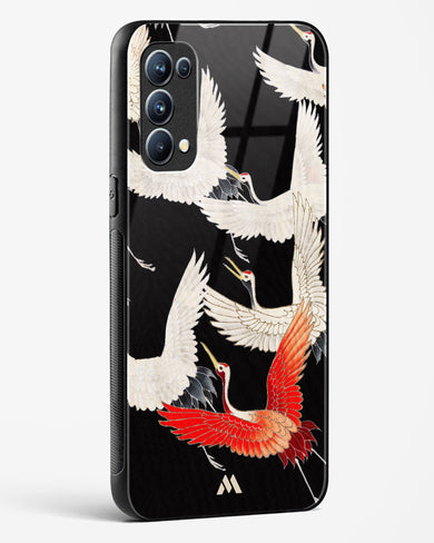 Furisode With A Myriad Of Flying Cranes Glass Case Phone Cover (Oppo)
