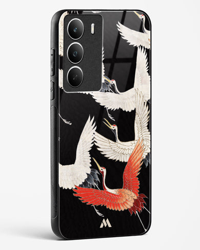 Furisode With A Myriad Of Flying Cranes Glass Case Phone Cover (Realme)