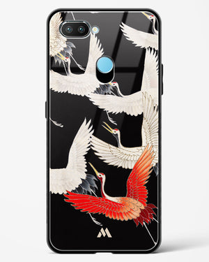 Furisode With A Myriad Of Flying Cranes Glass Case Phone Cover-(Realme)