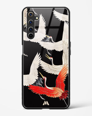 Furisode With A Myriad Of Flying Cranes Glass Case Phone Cover-(Realme)