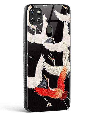 Furisode With A Myriad Of Flying Cranes Glass Case Phone Cover (Realme)