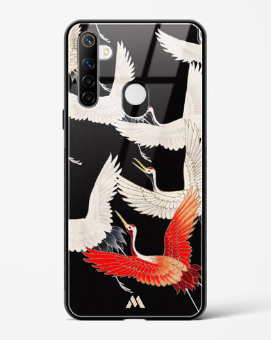 Furisode With A Myriad Of Flying Cranes Glass Case Phone Cover (Realme)