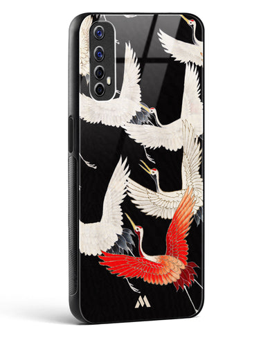 Furisode With A Myriad Of Flying Cranes Glass Case Phone Cover (Realme)