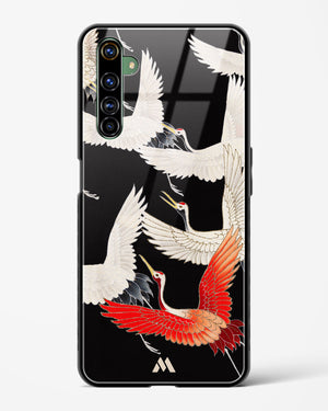 Furisode With A Myriad Of Flying Cranes Glass Case Phone Cover (Realme)