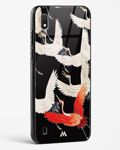 Furisode With A Myriad Of Flying Cranes Glass Case Phone Cover-(Samsung)