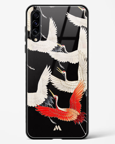 Furisode With A Myriad Of Flying Cranes Glass Case Phone Cover-(Samsung)