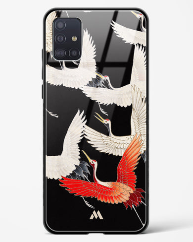 Furisode With A Myriad Of Flying Cranes Glass Case Phone Cover (Samsung)