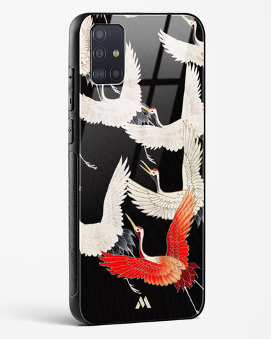 Furisode With A Myriad Of Flying Cranes Glass Case Phone Cover (Samsung)