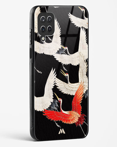 Furisode With A Myriad Of Flying Cranes Glass Case Phone Cover (Samsung)