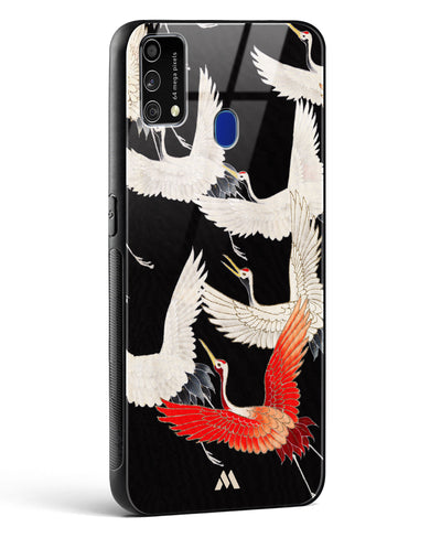 Furisode With A Myriad Of Flying Cranes Glass Case Phone Cover-(Samsung)