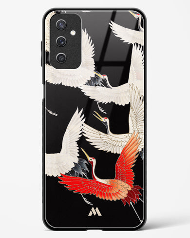 Furisode With A Myriad Of Flying Cranes Glass Case Phone Cover-(Samsung)