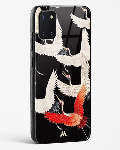 Furisode With A Myriad Of Flying Cranes Glass Case Phone Cover-(Samsung)