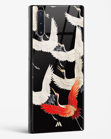 Furisode With A Myriad Of Flying Cranes Glass Case Phone Cover (Samsung)
