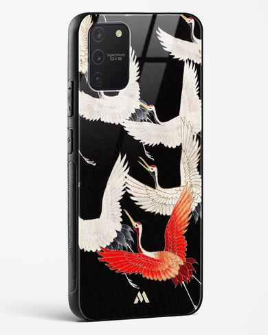 Furisode With A Myriad Of Flying Cranes Glass Case Phone Cover-(Samsung)