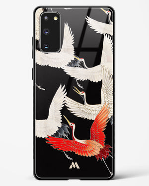 Furisode With A Myriad Of Flying Cranes Glass Case Phone Cover-(Samsung)