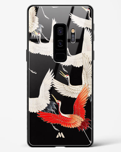 Furisode With A Myriad Of Flying Cranes Glass Case Phone Cover-(Samsung)