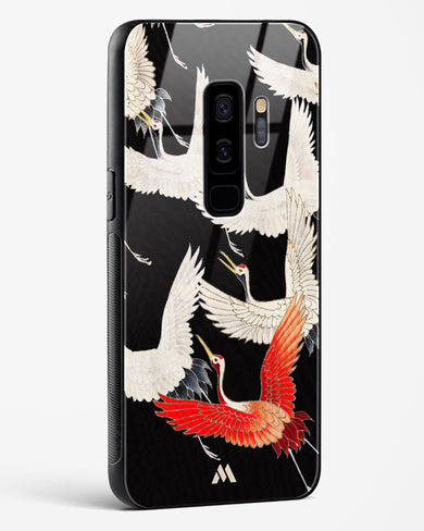 Furisode With A Myriad Of Flying Cranes Glass Case Phone Cover-(Samsung)