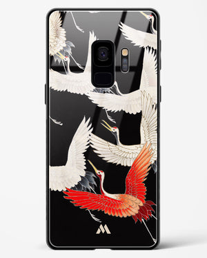 Furisode With A Myriad Of Flying Cranes Glass Case Phone Cover (Samsung)