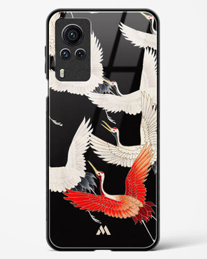 Furisode With A Myriad Of Flying Cranes Glass Case Phone Cover (Vivo)
