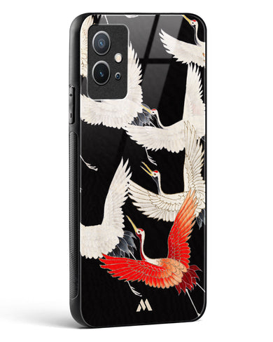 Furisode With A Myriad Of Flying Cranes Glass Case Phone Cover-(Vivo)