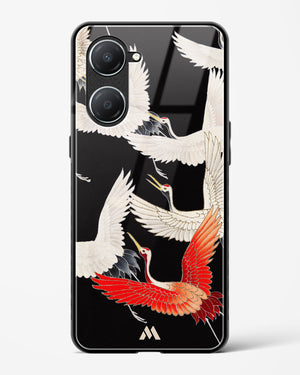 Furisode With A Myriad Of Flying Cranes Glass Case Phone Cover (Vivo)