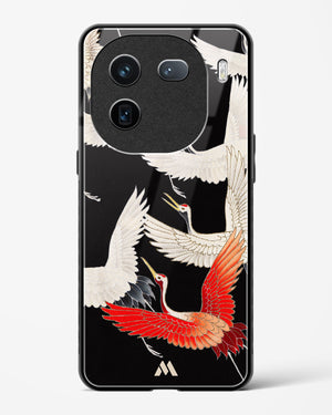 Furisode With A Myriad Of Flying Cranes Glass Case Phone Cover (Vivo)