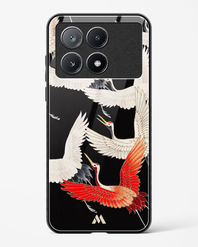 Furisode With A Myriad Of Flying Cranes Glass Case Phone Cover-(Xiaomi)