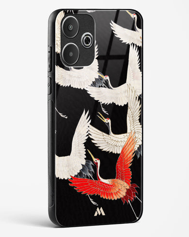 Furisode With A Myriad Of Flying Cranes Glass Case Phone Cover (Xiaomi)