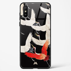 Furisode With A Myriad Of Flying Cranes Glass Case Phone Cover (Xiaomi)