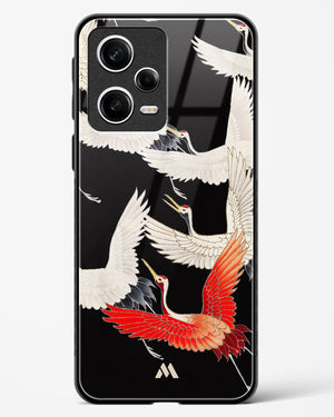 Furisode With A Myriad Of Flying Cranes Glass Case Phone Cover (Xiaomi)