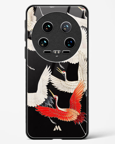 Furisode With A Myriad Of Flying Cranes Glass Case Phone Cover-(Xiaomi)