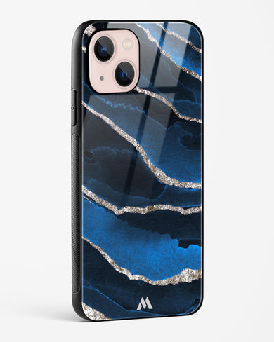 Shimmering Sands Blue Marble Glass Case Phone Cover (Apple)