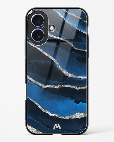 Shimmering Sands Blue Marble Glass Case Phone Cover (Apple)